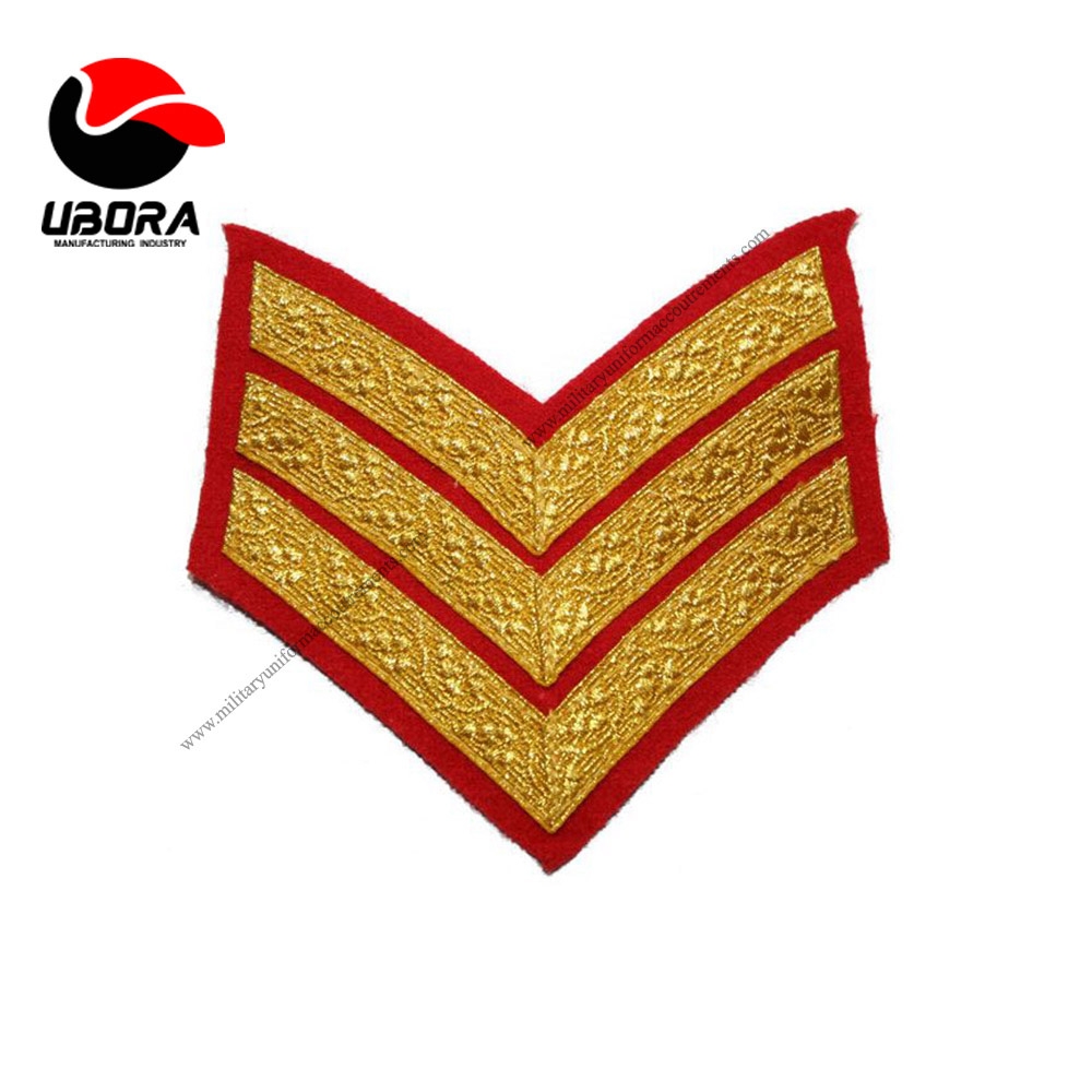 gold braided red blazer chevron Royal Fusilier Staff Sargent Rank Navy Dress chevron military cloth